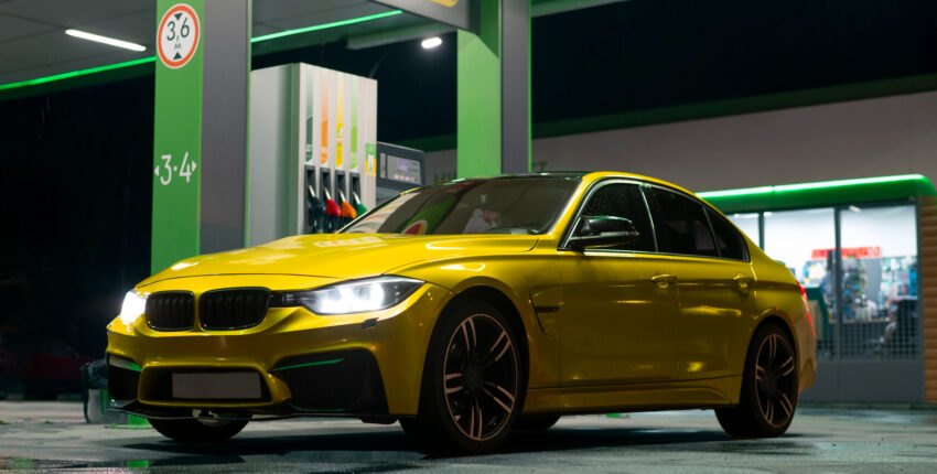 Yellow BMW