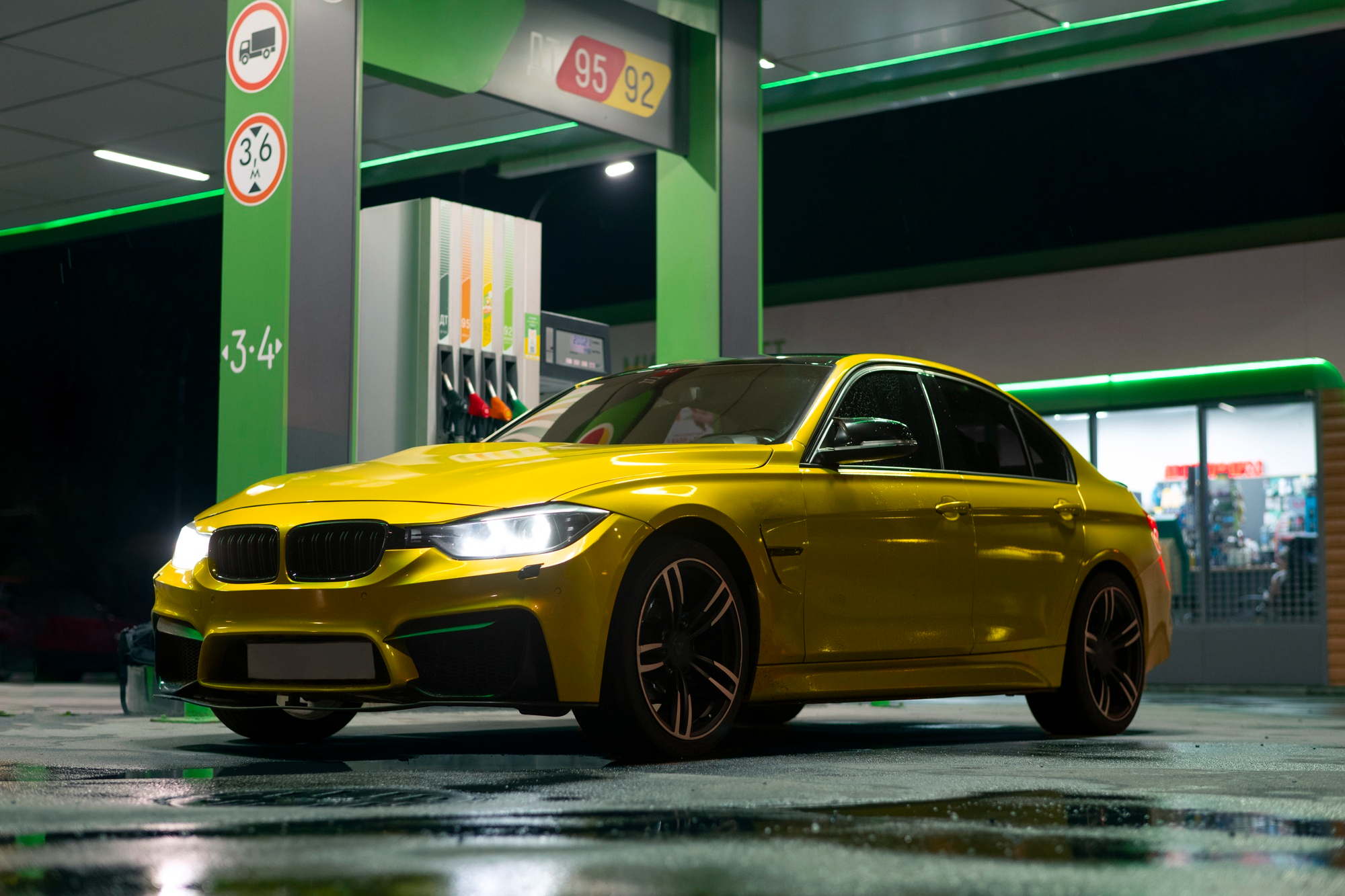 Yellow BMW